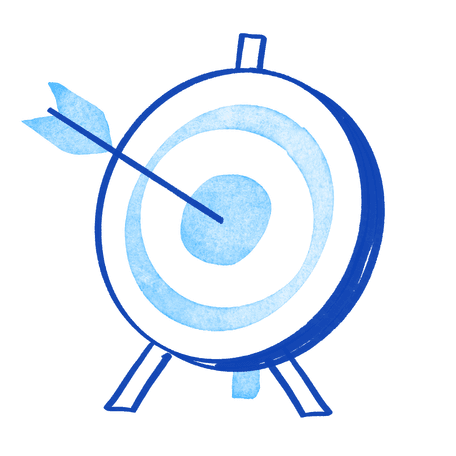 Vision and mission target illustration